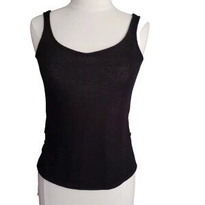 H&M Stretch Minimalist Sleeveless Lightweight Knit Black Tank Top